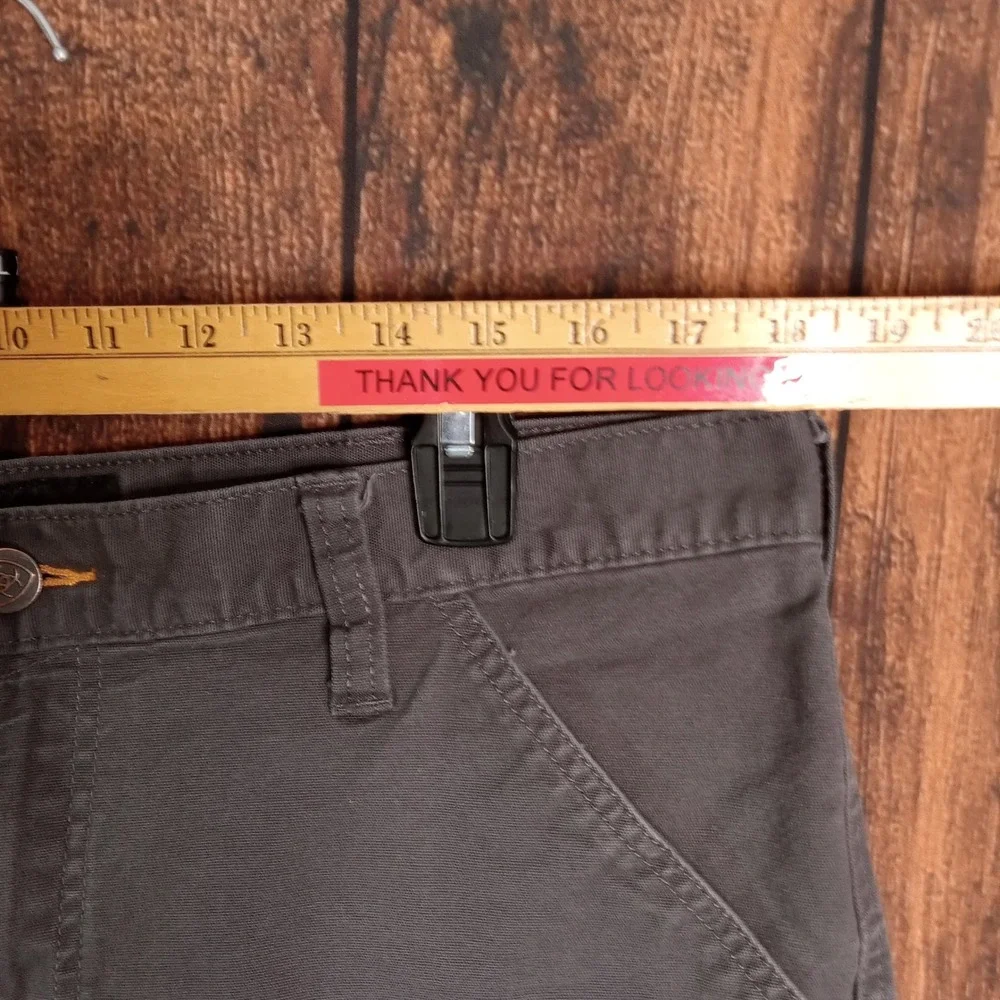 Ariat Rebar M4 Relaxed Mens Green Cargo Shorts 36 Workwear Cotton Spandex